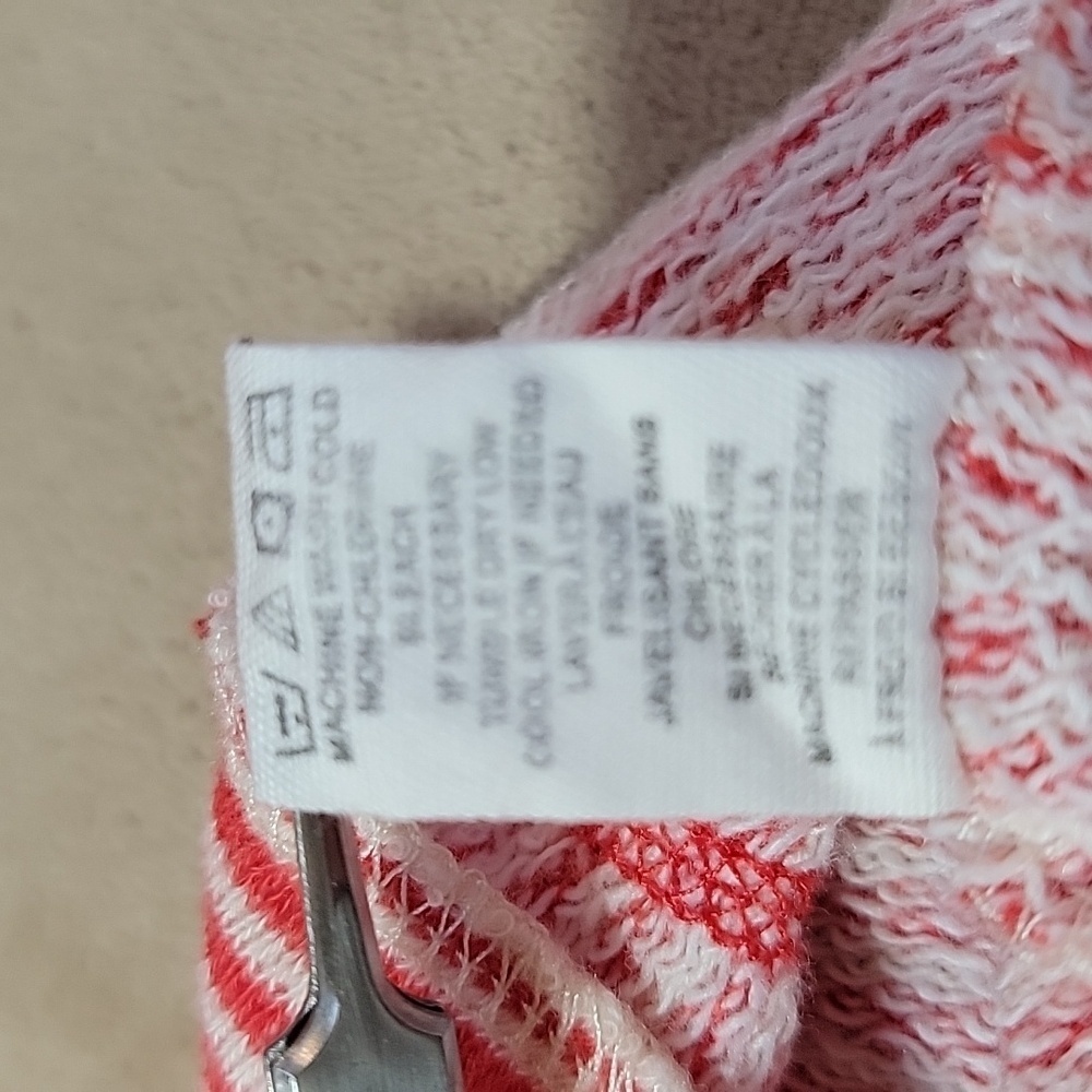 Billabong Red & Cream Striped Hoodie Size Small EUC - Picture 7 of 7